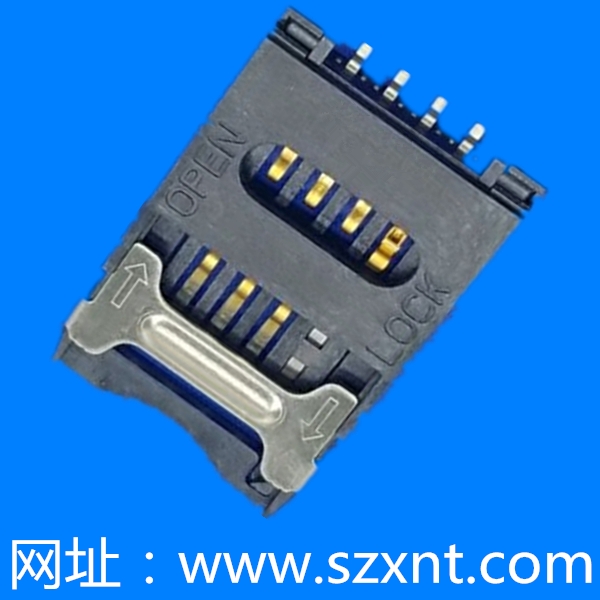 金华SIM CARD CONNECTOR 6PIN 掀盖式 带开关
