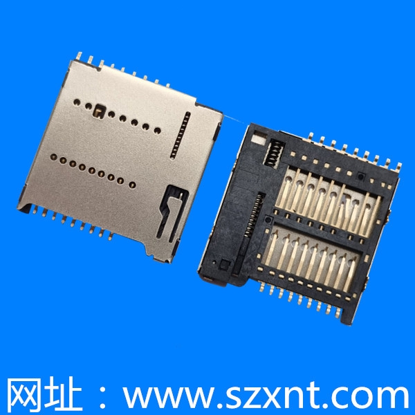 亚洲UHS-II MICRO SD push 4.1卡座1.50H  TF/MICRO SD 4.1/7.1 PUSH/PUSH 卡座