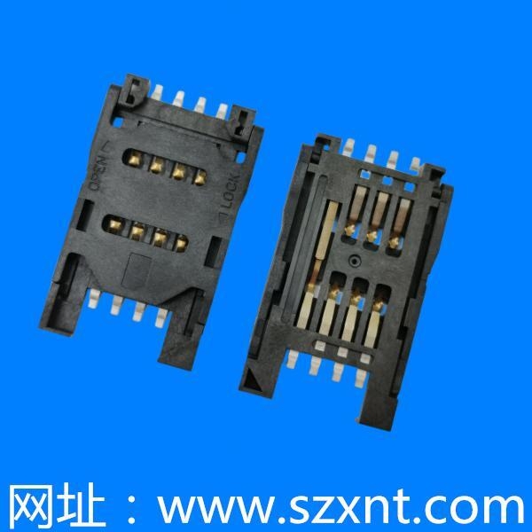 金华SIM 6+2P 掀盖全塑卡座