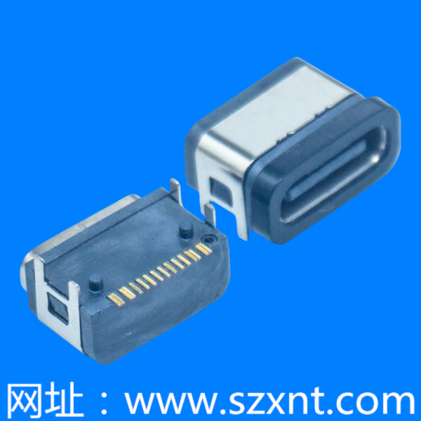 TYPE C16P板上防水四脚板插L7.05mm，IPX6