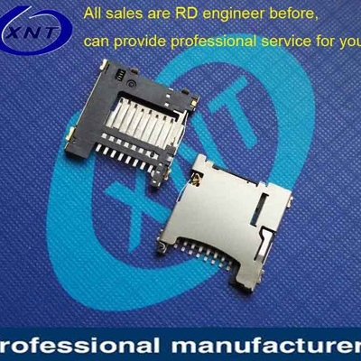 常熟SIM card connector 503182-xx42 TF/microSD push type
