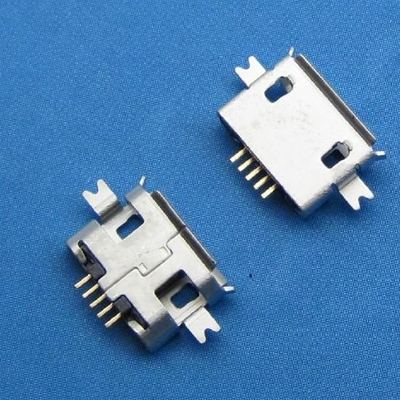 Micro USB 5pin female B type sink 1.00mm SMT with crimping