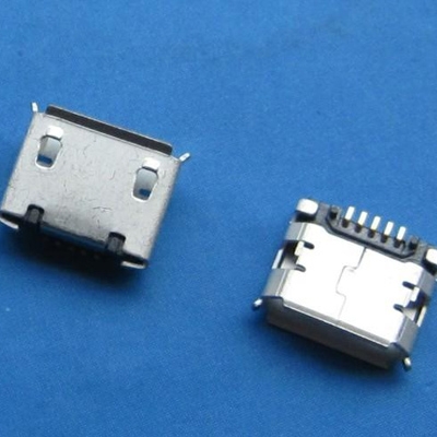 microUSB B type 5pin (Soldering feet: SMT, Housing: Post-adhesion) With flanged posts 6.40mm