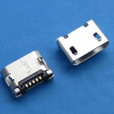 microUSB B type 5pin (Soldering feet: SMT, Housing: Front post-back) Flaps-free post 6.40mm