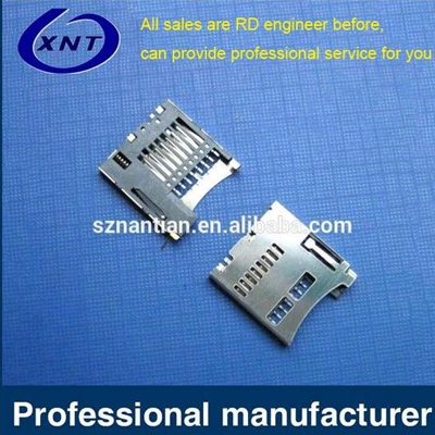 江苏TF card holder / microSD push inner strip detection (normally open) (H=1.85mm)