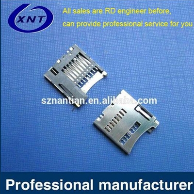 太仓TF card holder / microSD push inner strip detection (normally open) (H=1.85mm)