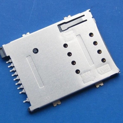 吴中SIM card push type 8pin+1pin with CD no column